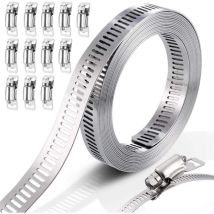 Sunxury – 304 Stainless Steel Cable Tie – Corrosion Resistant – 3m Length With 12 Carabiners – For Various Applications