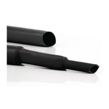 Guaina termoretraibile a doppia parete - 1,22 m - Nero - Resistente ai raggi UV - Ritardante di fiamma - 3:1