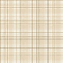 Lutece - Classic Subtle Tartan Pattern Wallpaper Neutral Beige Brown Grid Lines Symmetric