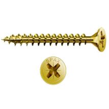 Spax - Tornillo Rosca Madera Cabeza Plana Pozidriv Yellow Largo 16mm Diámetro 2.5mm (caja 1000)