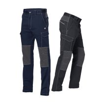Pantalones de trabajo Montreal – Siggi – 98% algodón, 2% elastano – Talla M – Azul