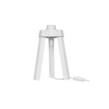 Lampada Da Tavolo Treppiede Legno Color Bianco - Piko Mdl4768