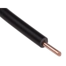 Kabel Mit Starrem Kern H07 V-u, 2.5mm2, Schwarz, 25m Spule.