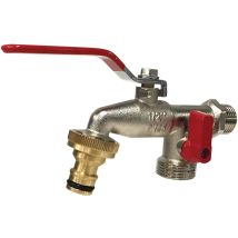 Grifo Jard Curvo Doble Salida Lat Pla Aqc