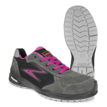 Chaussures De Travail De Se'curite' Basses Pezzol Rita S1p Src Pour Femme N.40 En Daim Et Tissu Respirant Fabrique'es En Italie Nero + Rosa 40