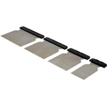 Jeux de 4 grattoirs pour carrosserie – 90x50mm, 120x80mm, 120x105mm, 120x120mm – Lame en acier carbone – ACHA
