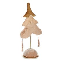 Objeto Decorativo - Pino Navideño Polar - 12 X 43 X 22 Cm - Beige Dorado - Madera Natural