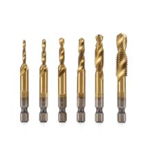 6 Punte Da Trapano In Metallo, Maschi, Punte Elicoidali, Gambo Da 6,35 Mm Per Accessori Per Utensili Elettrici
