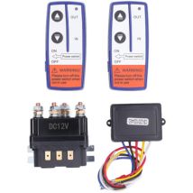 Jeffergarden Kit relè per verricello 12V 250A con interruttore contattore relè telecomando per veicoli industriali