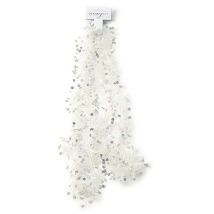 Ghirlanda di stelle trasparente e argento 2,7 metri – Arredo casa – Decorazione natalizia