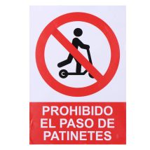 Insegna Normaluz Prohibido Acceder Con Patinete Vinile 21 X 30 Cm