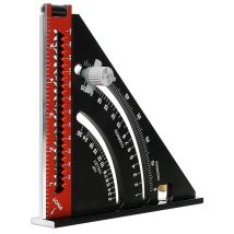 Mumu - Escuadra De Carpintero Plegable De Aluminio Y Metal, Regla Triangular, Escuadra Combinada, Regla Angular Multifunción, Transportador De 45 A 90