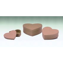 Herzförmige Pappbox 120 x 120 x 38 mm braun Glorex