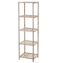 Mediawave Store - 636406 Estantería 5 Estantes En Madera De Abeto Mueble Para Hogar 35x30xh130cm