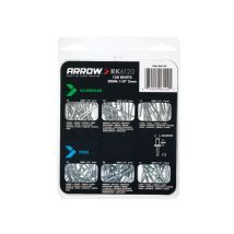 Arrow Rk6120 Multi-size Aluminum Rivet Pack – 120 Pieces