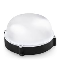 Alfa - Aplique De Pared Redondo Negro Exterior Ip65 12w Neutra Matel