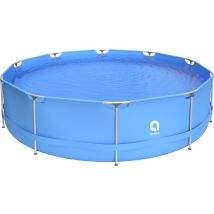 Sirocco Blue Frame Pool 360 x 76 cm – runder Pool mit Edelstahlrahmen – langlebige Materialien – einfache Installation