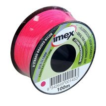 Imex - X10 Pink 100m Stringline High Visibility Fluorescent 8 Strand Braided Nylon