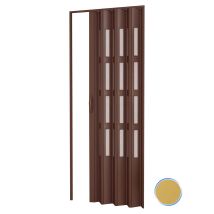 Pinto - Puerta Plegable De Interior En Kit Con Vidrios De Pvc Mod. Sonia Fresno 82x210 Cm