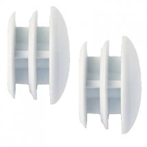 Tappo Finale Per Armadio Diametro 16mm, 2 Pezzi, Bianco