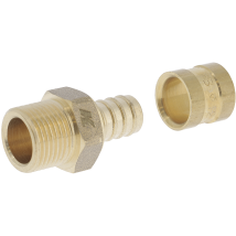 PBTUB – Conector macho fijo 15x21 mm – Ø16 – Accesorio de fontanería