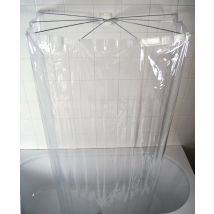 Tenda da doccia a raggiera Ombrella trasparente – 210 cm – 170 cm – 8 bracci girevoli inossidabili – Ridder