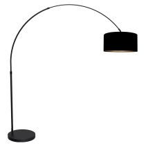 Mexlite - Lampadaire - Flair - Noir - Métal Textile - Lampe