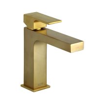 Gattoni Rubinetteria - Miscelatore Lavabo Modello Quadro Oro Spazzolato Gattoni Square 2582/25sg Oro Spazzolato