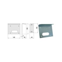 Frashetti – Cubierta protectora izquierda – Acero galvanizado – Dimensiones: 140mm x 120mm x 50mm – Compatible con cerraduras Cisa
