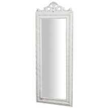Biscottini - Espejo De Pared Para Baño Rectangular Espejo Horizontal Vertical Con Marco De Madera Blanco Espejo Shabby Long Para Colgar