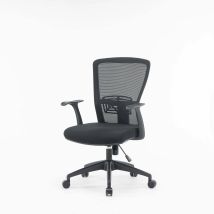 Altri - Bürostuhl Devonport, Mesh-arbeitsstuhl Mit Armlehnen, Ergonomischer Bürositz, Cm 60x64h98/108, Schwarz