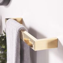 Heatwave Atlas Polished Brass Dry Electric Bar Towel Rail 630mm (w)