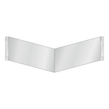 Nasenschild Wandmontage für zwei Symbole groß – 300 mm – 150 mm – Aluminium