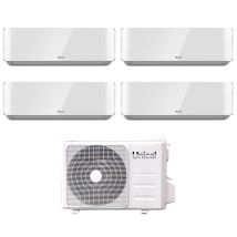 Quadri Split Inverter Klimagerät Serie Air Cristal 10+10+13 Mit Kmx4 36he R-32 Wi-fi Optional 10000+10000+13000 - Unical
