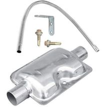Tuyau D'Échappement De Voiture En Acier Inoxydable Tuyau D'Échappement En Métal Tuyau D'Échappement De 50 Cm + Silencieux