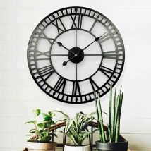 Orologio Da Giardino Resistente Alle Intemperie, Stile Vintage Retrò, Numeri Romani, Semplice Orologio Da Fabbro Silenzioso A Batteria, Da Esterno, 40