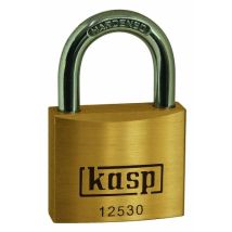Kasp K12530 Lucchetto Premium In Ottone, Oro/argento, 30 Mm