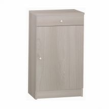 Sarmog - Niedriger Mehrzweckschrank Eine Tür Eine Schublade Light Elm 46x34x H80 Cm