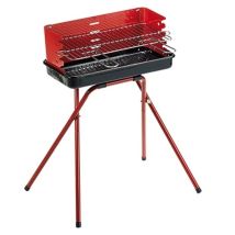Grill 80 Eco – Holzkohlegrill 47 x 24 cm – Höhe 72 cm – lackierter Stahl – verchromter Grillrost – für Fleisch und Gemüse
