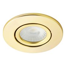 Forum Spa Como Satin Brass 31mm Fire-rated Ip65 5w Led Tiltable Bathroom Downlight - Spa-38571-sbrs