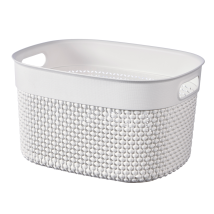 Kis Wäschekorb Filo Baskets S Weiß 22cm x 27cm x 15cm Aufbewahrung für Wäsche, Zeitschriften und mehr