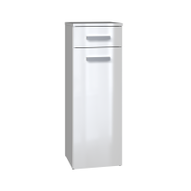 Hucoco - Jokke - Mueble De Cuarto De Baño 1 Puerta + 1 Cajón - 30x30x85cm - Columna Baja De Almacenaje Para Cuarto De Baño