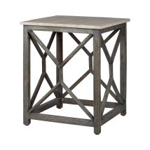 Womo-design Tavolino Da Caffè Orientale Firenze 45 X 45 X 55 Cm Quadrato Colore Grigio In Legno Massello Di Mango Intagliato A Mano Design Indiano 