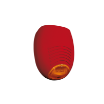 Amc - Sirène Sr 136fire/24v-ro Avec Alimentation 24v - Couleur Rouge - Feu Clignotant Orange