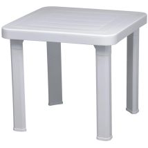 Garbar - Andorra Mesa Auxiliar Interior, Exterior 47x47 Blanco