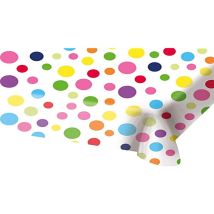 Tovaglia Happy Bday a pois – 130 x 180 cm – Plastica – FOLAT