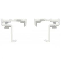 Cessot - Soporte De Techo Con Clip, 24x16mm, Cara De 4mm, Blanco, 2 Piezas