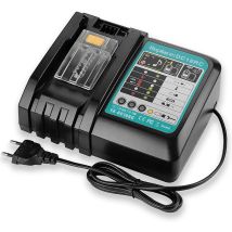 Teetok - Caricabatterie Di Ricambio 14,4 V 18 V Dc18rc ,compatibile Con La Batteria Makita 14,4 V 18 V Bl1860 Bl1850 Bl1840 Bl1830 Bl1820 Bl1815 