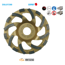 Leman – Piatto in cemento con diamanti ø 180mm – 180mm – cemento con diamanti