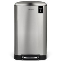 Les Collectors Cubo De Basura Con Pedal, Metal, Plata, 40 L